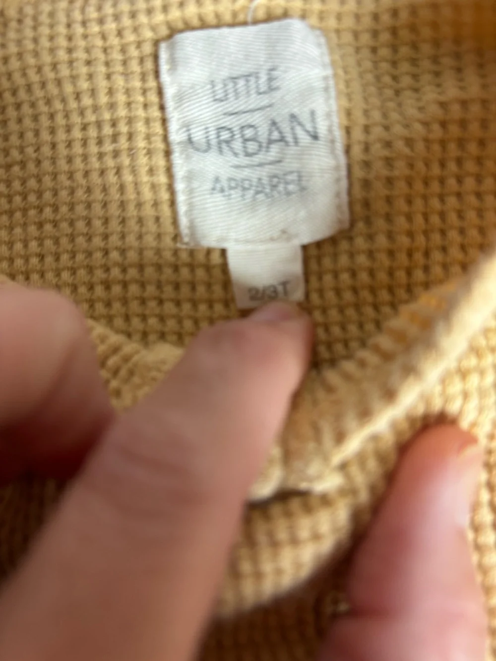 Little Urban Apparel Toddler Button-Front Waffle Knit One-Piece in Butter